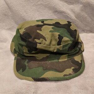 Military Camouflage Utility Hat Cap Woodland Pattern Field Workwear